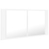 LED Bathroom Mirror Cabinet 90x12x45 cm – White