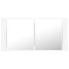 LED Bathroom Mirror Cabinet 90x12x45 cm – White