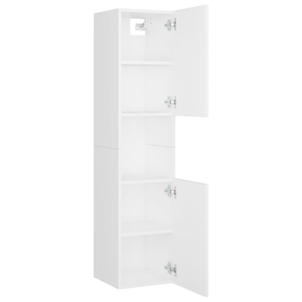 Bathroom Cabinet 30x30x130 cm Engineered Wood – White