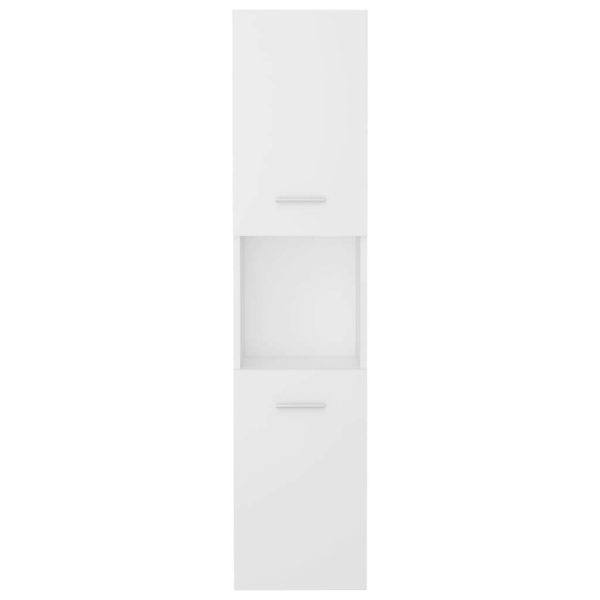 Bathroom Cabinet 30x30x130 cm Engineered Wood – White