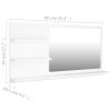 Bathroom Mirror 90×10.5×45 cm Engineered Wood – White