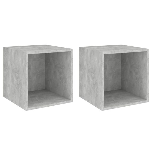 Wall Cabinet 37x37x37 cm Engineered Wood – Concrete Grey, 2