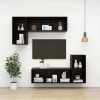 Burleson Wall-mounted TV Cabinet Engineered Wood – 37x37x72 cm, Black