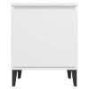 Secaucus Bed Cabinet with Metal Legs 40x30x50 cm – White, 2