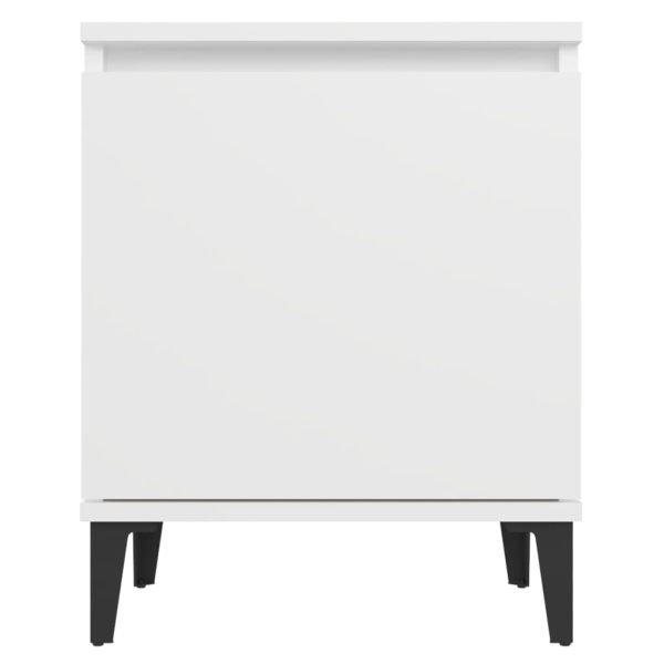 Secaucus Bed Cabinet with Metal Legs 40x30x50 cm – White, 2