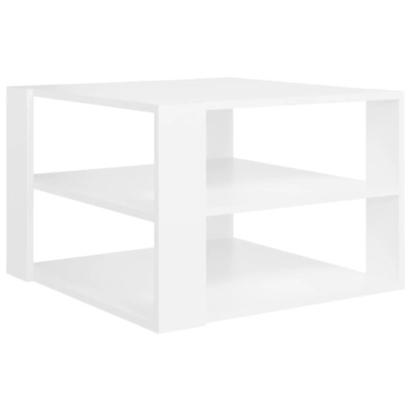 Coffee Table 60x60x40 cm Engineered Wood – White