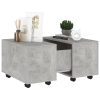 Coffee Table 60x60x38 cm Engineered Wood – Concrete Grey