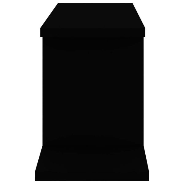 Albertville Wall-Mounted TV Shelf 125x18x23 cm Engineered Wood – Black