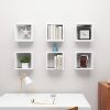 Wall Cube Shelves 6 pcs – 30x15x30 cm, White