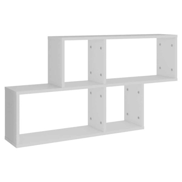 Wall Shelf 100x18x53 cm Engineered Wood – White