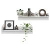 Wall Shelves 80×11.5×18 cm Engineered Wood – White, 2