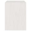 Brierley Bedside Cabinet 40×30.5×40 cm Solid Pinewood – White, 2