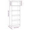 Tranent Book Cabinet/Room Divider Solid Wood Pine – 60x30x167.5 cm, Brown