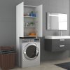 Washing Machine Cabinet 64×25.5×190 cm – White