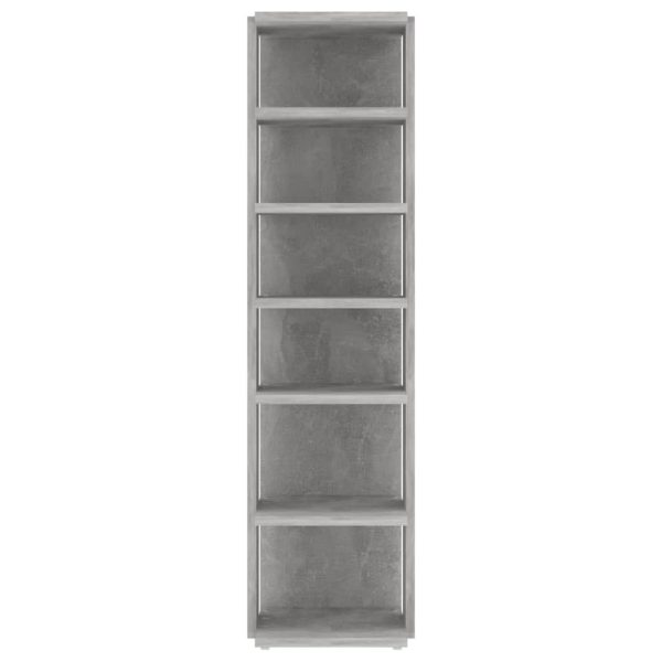 Shoe Cabinet 27.5x27x102 cm Engineered Wood – Concrete Grey, 2