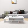 Coffee Table 105x55x32 cm Engineered Wood – White