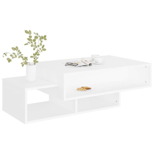 Coffee Table 105x55x32 cm Engineered Wood – White