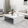 Coffee Table 100x100x35 cm Engineered Wood – White