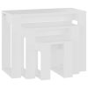 Nesting Tables 3 pcs Engineered Wood – White