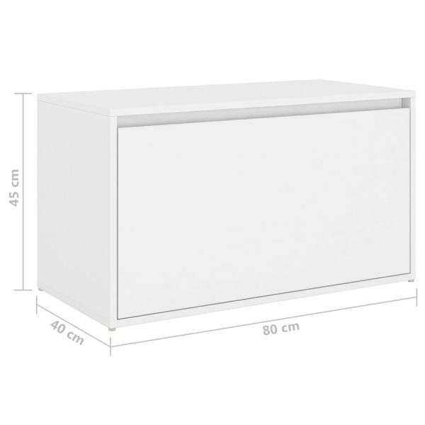Hall Bench 80x40x45 cm Engineered Wood – White