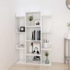 Book Cabinet 86×25.5×140 cm Engineered Wood – White