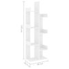 Book Cabinet 48×25.5×140 cm Engineered Wood – White