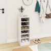 Shoe Cabinet 31.5x35x90 cm Engineered Wood – High Gloss White