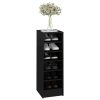 Shoe Cabinet 31.5x35x90 cm Engineered Wood – High Gloss Black