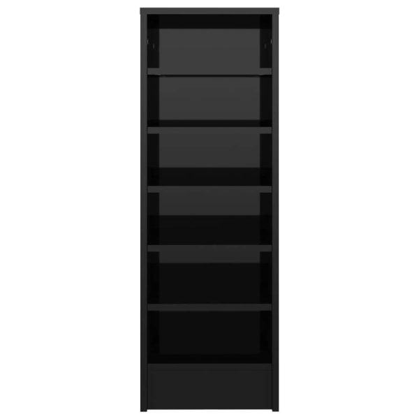 Shoe Cabinet 31.5x35x90 cm Engineered Wood – High Gloss Black