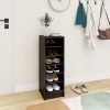 Shoe Cabinet 31.5x35x90 cm Engineered Wood – High Gloss Grey