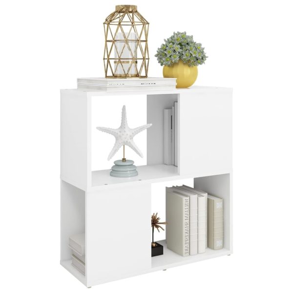 Book Cabinet 60x24x63 cm Engineered Wood – White