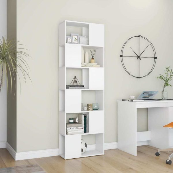 Tyldesley Book Cabinet Room Divider 60x24x186 cm – White