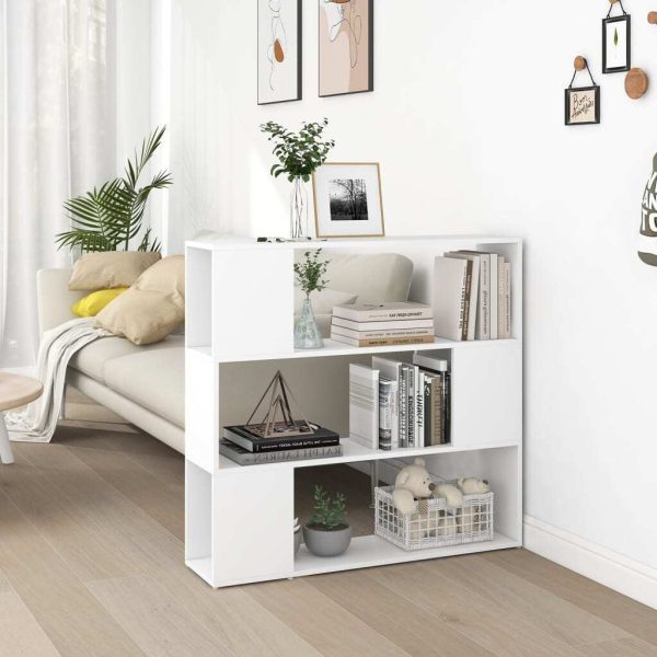 Pennsauken Book Cabinet Room Divider 100x24x94 cm – White