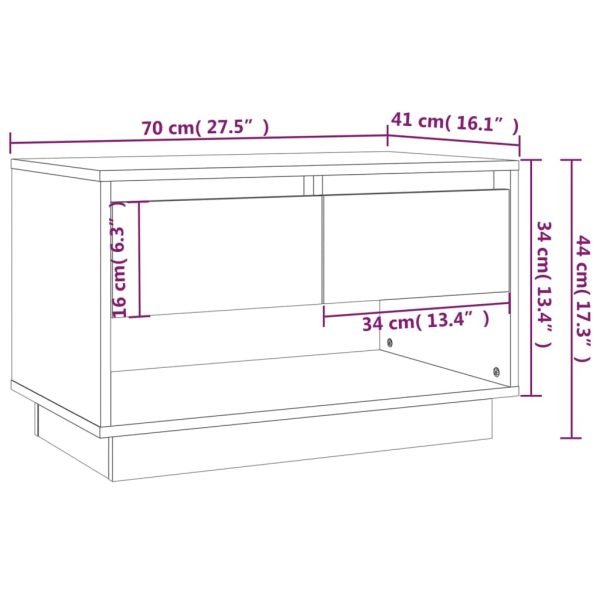Ammanford TV Cabinet 70x41x44 cm Engineered Wood – White