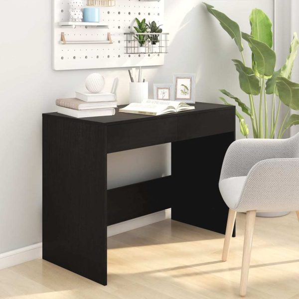 Desk 101x50x76.5 cm Engineered Wood – Black