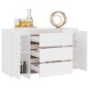 Sideboard with 3 Drawers 120x41x75 cm Engineered Wood – White