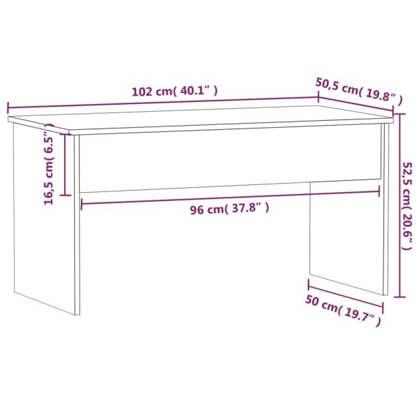 Coffee Table 102×50.5×52.5 cm Engineered Wood – White