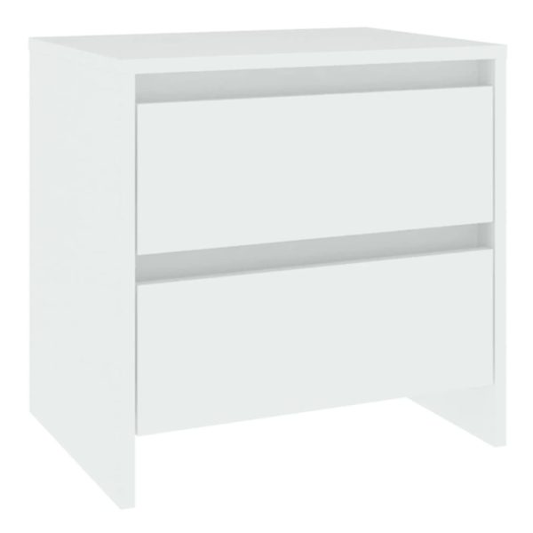 Alma Bedside Cabinet 45×34.5×44.5 cm Engineered Wood – White, 1