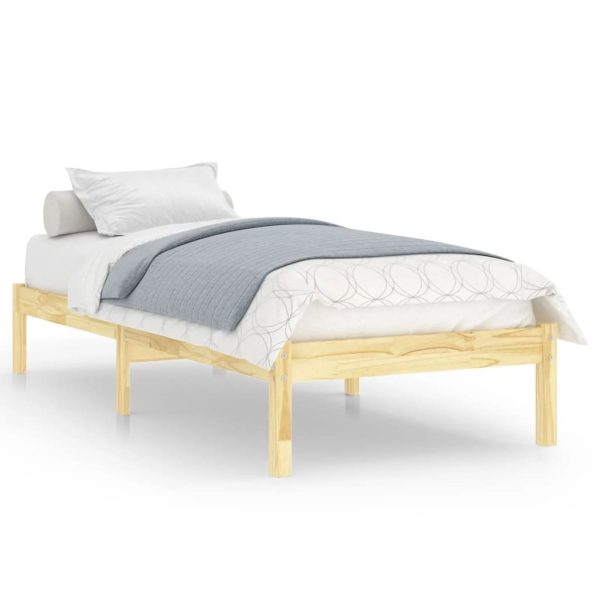 Bed Frame Solid Wood – SINGLE, Brown