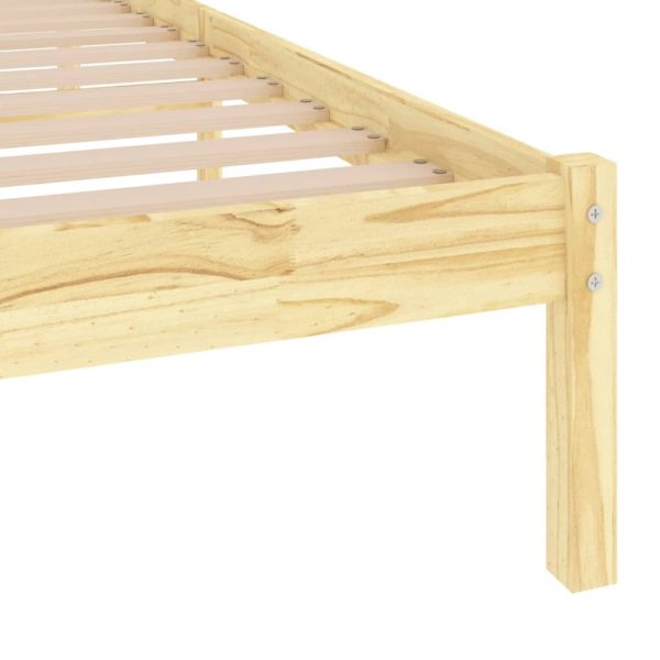 Bed Frame Solid Wood – SINGLE, Brown