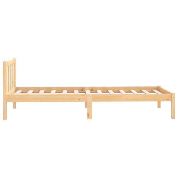 Asbury Bed Frame Solid Wood Pine – SINGLE, Brown