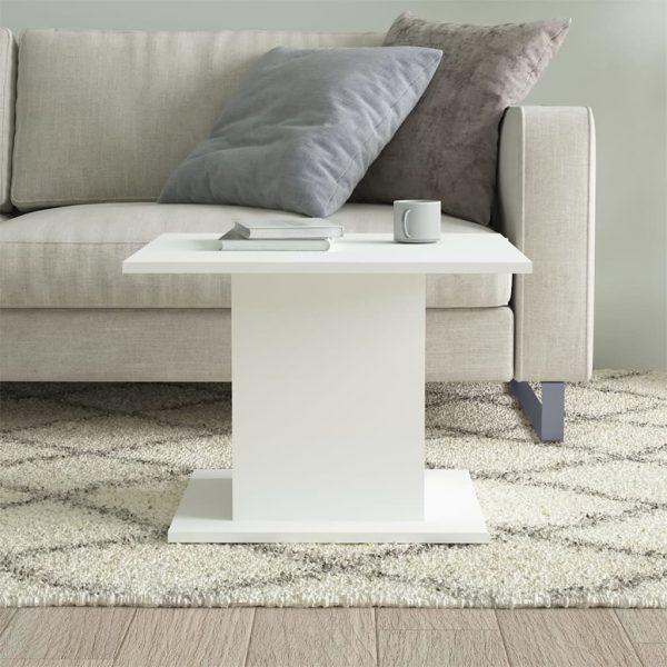 Coffee Table 55.5×55.5×40 cm Engineered Wood – White