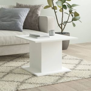 Coffee Table 55.5×55.5×40 cm Engineered Wood – White