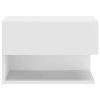 Cheney Wall-mounted Bedside Cabinet – White, 1