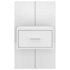 Grayslake Wall-mounted Bedside Cabinet – White, 1