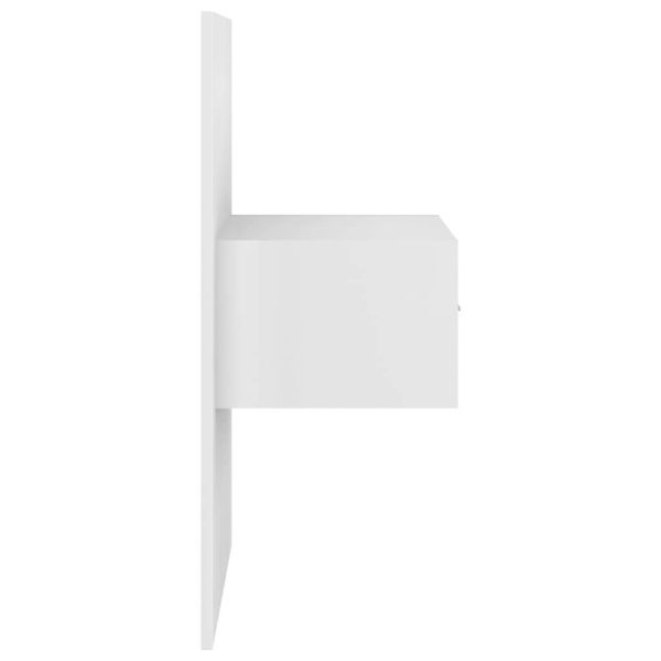 Grayslake Wall-mounted Bedside Cabinet – White, 1