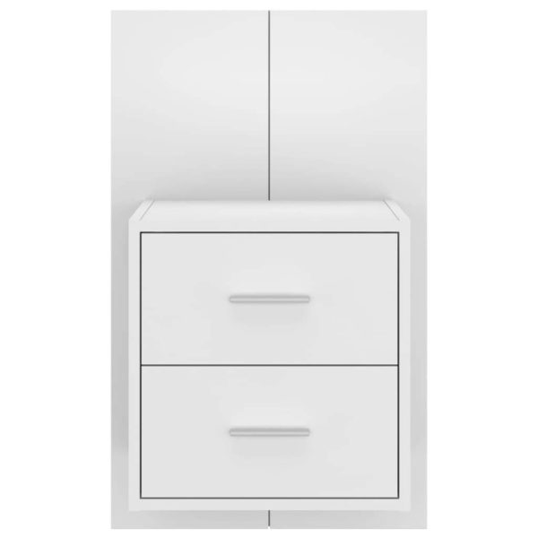 Wallingford Wall-mounted Bedside Cabinet – White, 1