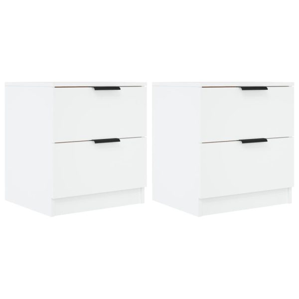 Oldham Bedside Cabinet Engineered Wood – White, 2