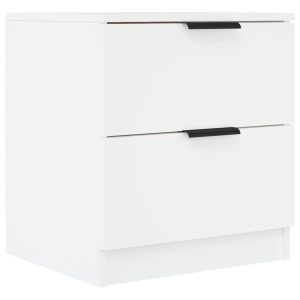 Oldham Bedside Cabinet Engineered Wood – White, 2