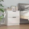 Oldham Bedside Cabinet Engineered Wood – White, 2